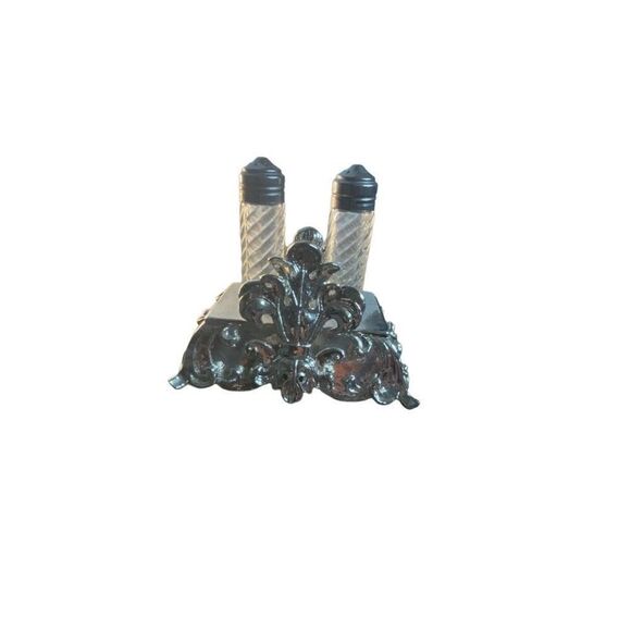 Arthur Court salt and pepper shakers set and stand - Picture 16 of 16